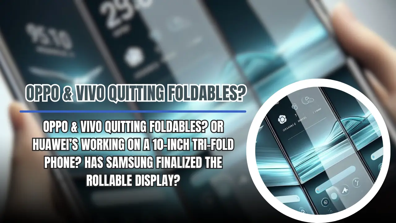 OPPO & VIVO quitting Foldables? OR Huawei’s working on a 10-inch Tri-fold Phone? Has Samsung finalized the rollable display?