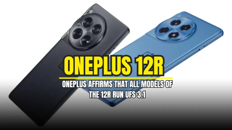 OnePlus affirms that all models of the 12R run UFS 3.1
