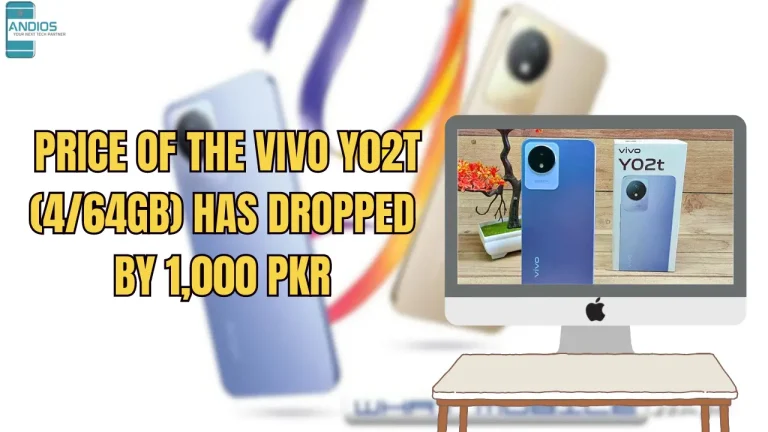 Price of the Vivo Y02t (4/64GB) has dropped by 1,000 PKR