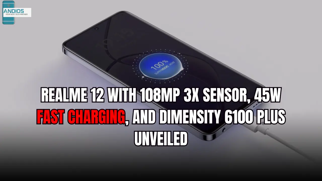 Realme 12 with 108MP 3x sensor, 45W fast charging, and Dimensity 6100 Plus unveiled. Realme unveiled the Realme 12, which is the latest addition to the number series, which offers more impressive features at a budget-friendly price on a smartphone with a powerful Dimensity 6100+ chipset, and a 108MP baseline a sophisticated camera with 3x-in-sensor zoom, and support for 45W speeds Along with a rechargeable 5000mAh battery. First off, the Realme 12 has a sizable 6.72-inch IPS LCD screen with a fluid refresh rate of 120Hz and FHD+ quality. An 8MP front-facing camera on this display allows for sharp selfies. Users may anticipate brilliant, crisp visuals even in bright lighting circumstances thanks to the device's maximum brightness of 950 nits. The standout part of the Realme 12 lies in its rear camera setup, highlighted by the impressive ISOCELL HM6 primary sensor that is capable of 3x in-sensor zoom. With a 2-megapixel resolution, this depth sensor guarantees that users may take photos with amazing clarity and depth. The MediaTek Dimensity 6100+ SoC, which powers the Realme 12, provides seamless performance for both daily chores and gaming. It has RAM/storage combinations between 6GB and 8GB, and a MicroSD slot allows you to increase the amount of storage. The smartphone is notable for having a Dynamic power button that, for increased convenience and security, also functions as a fingerprint scanner.